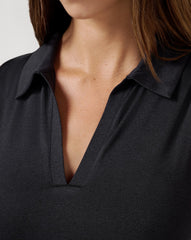 Skyline Polo Bodysuit Golf/Heather Black