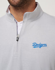 Los Angeles Dodgers Time To Tailgate Quarter Zip Game Day|New/Heather Grey