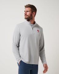 Philadelphia Phillies Time To Tailgate Quarter Zip Game Day|New/Heather Grey