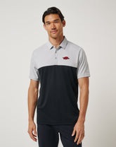 Arkansas Drop Back Polo Game Day|New/Heather Grey/Black