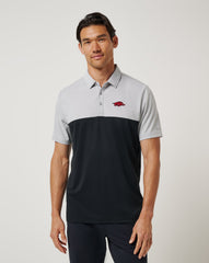 Arkansas Drop Back Polo Game Day|New/Heather Grey/Black