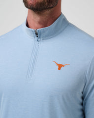 UT Austin Time To Tailgate Quarter Zip New/Heather Blue