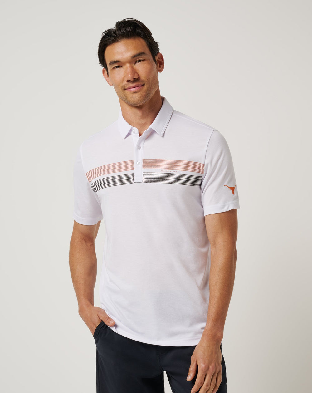UT Austin Top Recruit Polo New/White/Orange