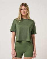 Always Forever Tee New/Heather Bronze Green