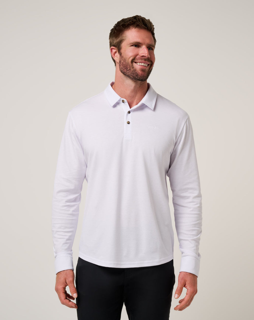 The Zinna 2.0 Long Sleeve Polo Men/White