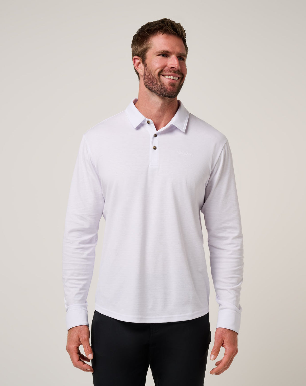 The Zinna 2.0 Long Sleeve Polo Men/White