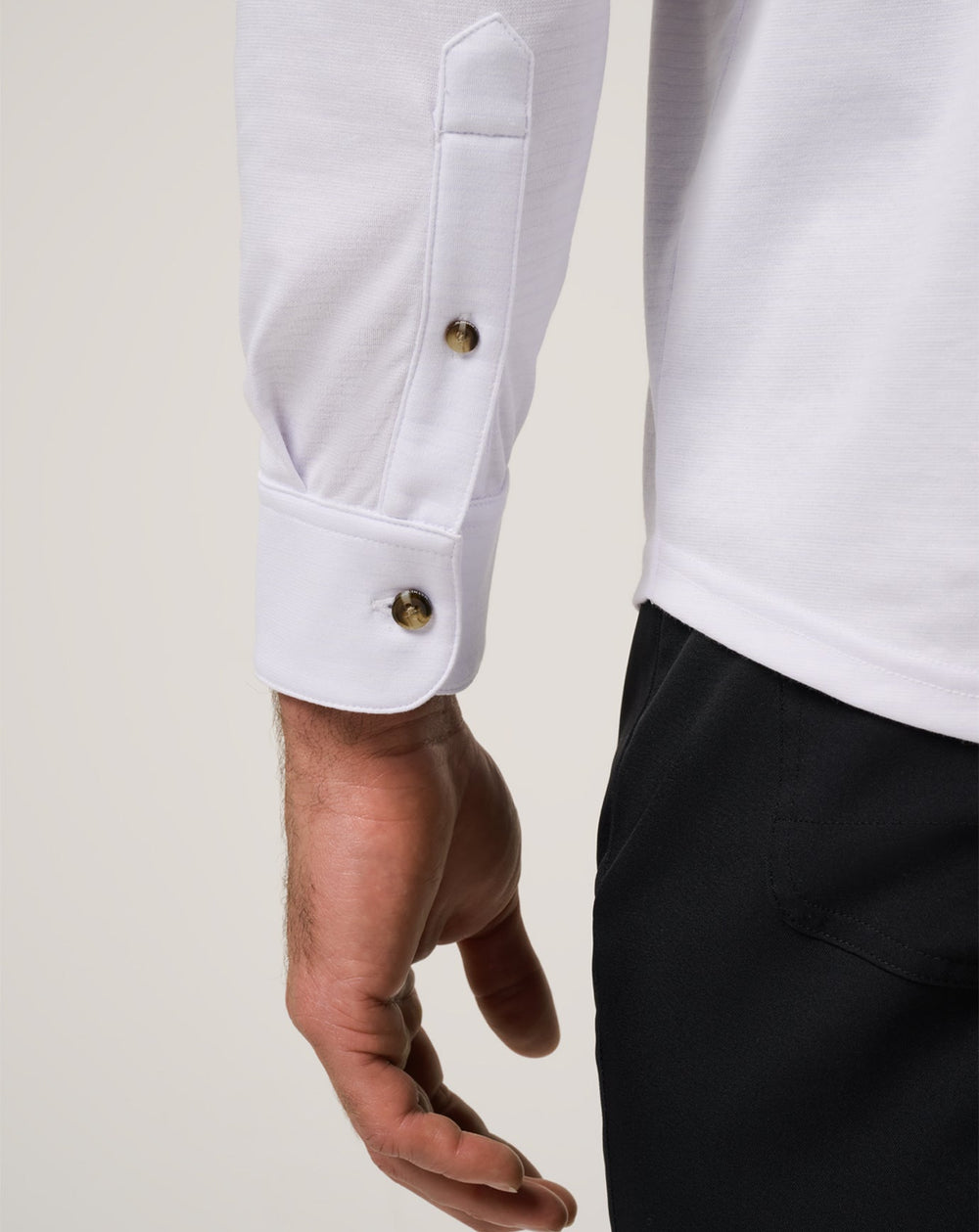 The Zinna 2.0 Long Sleeve Polo Men/White