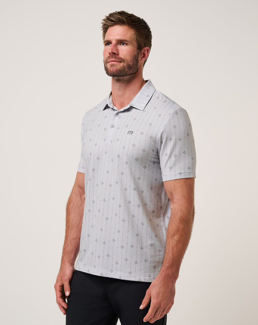 Featherweight Deco Polo Men/Heather Light Grey