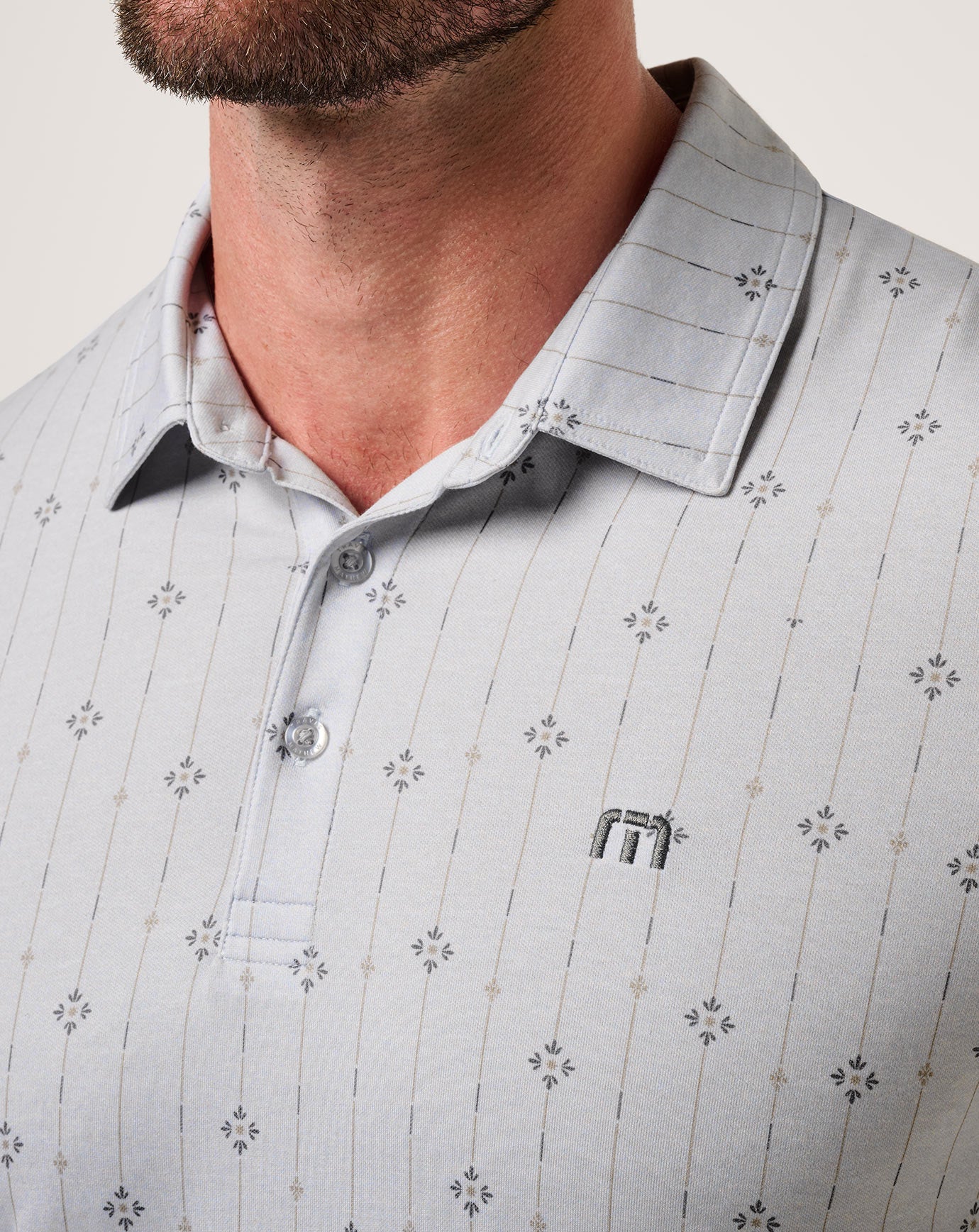 Featherweight Deco Polo Men/Heather Light Grey