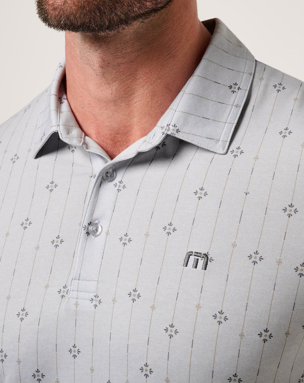 Featherweight Deco Polo Men/Heather Light Grey