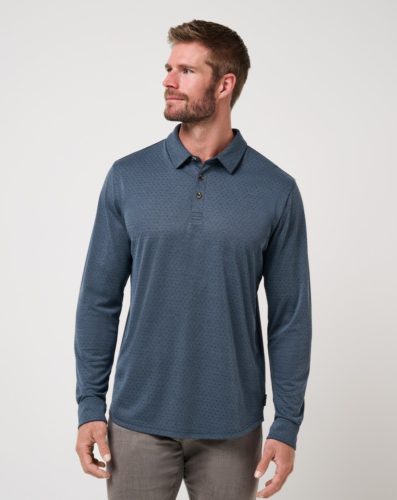 Handsome Town Long Sleeve Polo Men/Navy