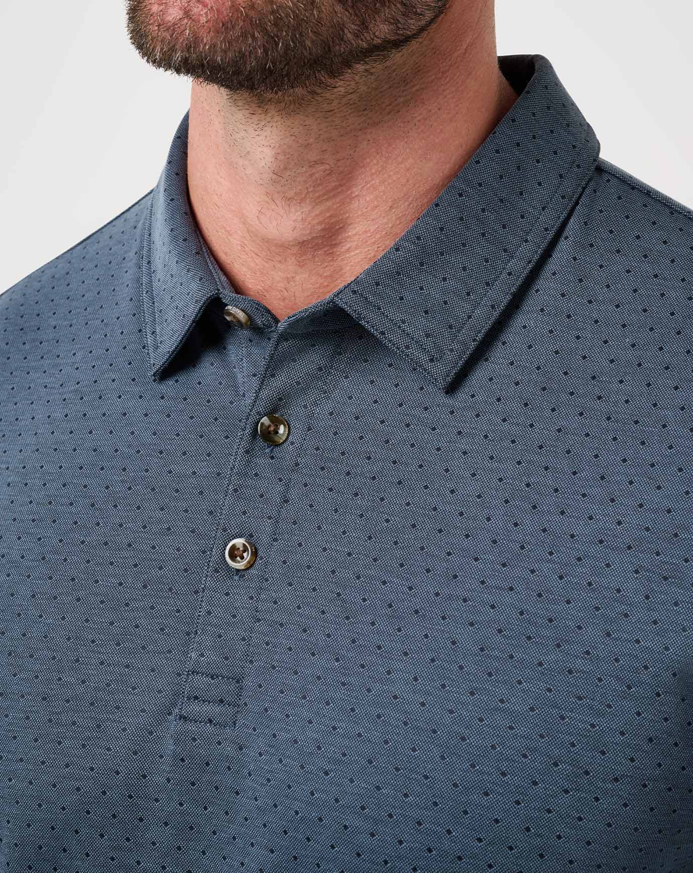 Handsome Town Long Sleeve Polo Men/Navy