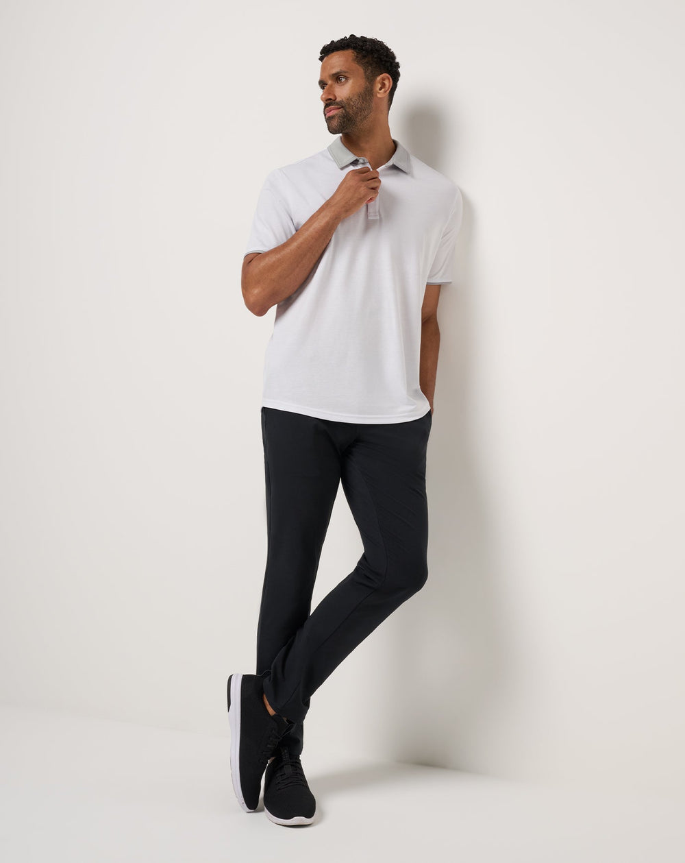 All Day Social Club Polo Men/White