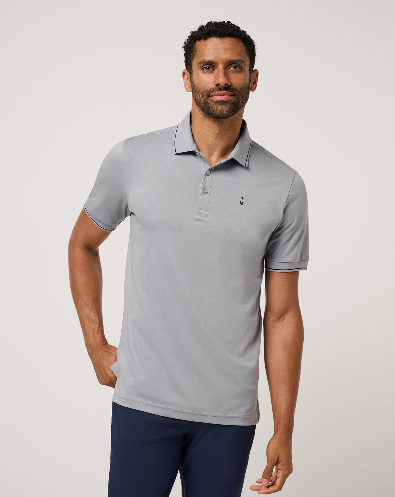 Happier Hour Polo Men/Light Grey