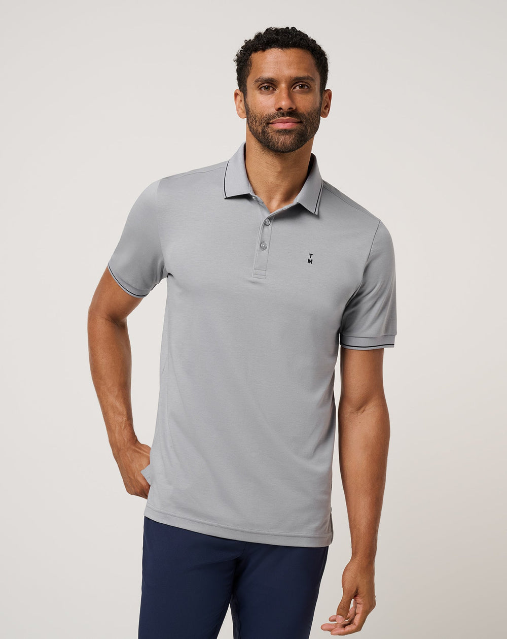 Happier Hour Polo Men/Light Grey