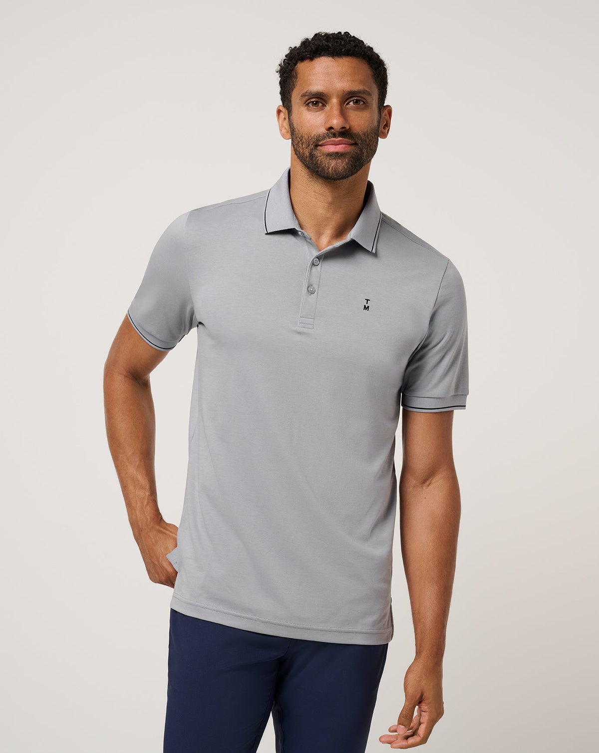 Happier Hour Polo Men/Light Grey