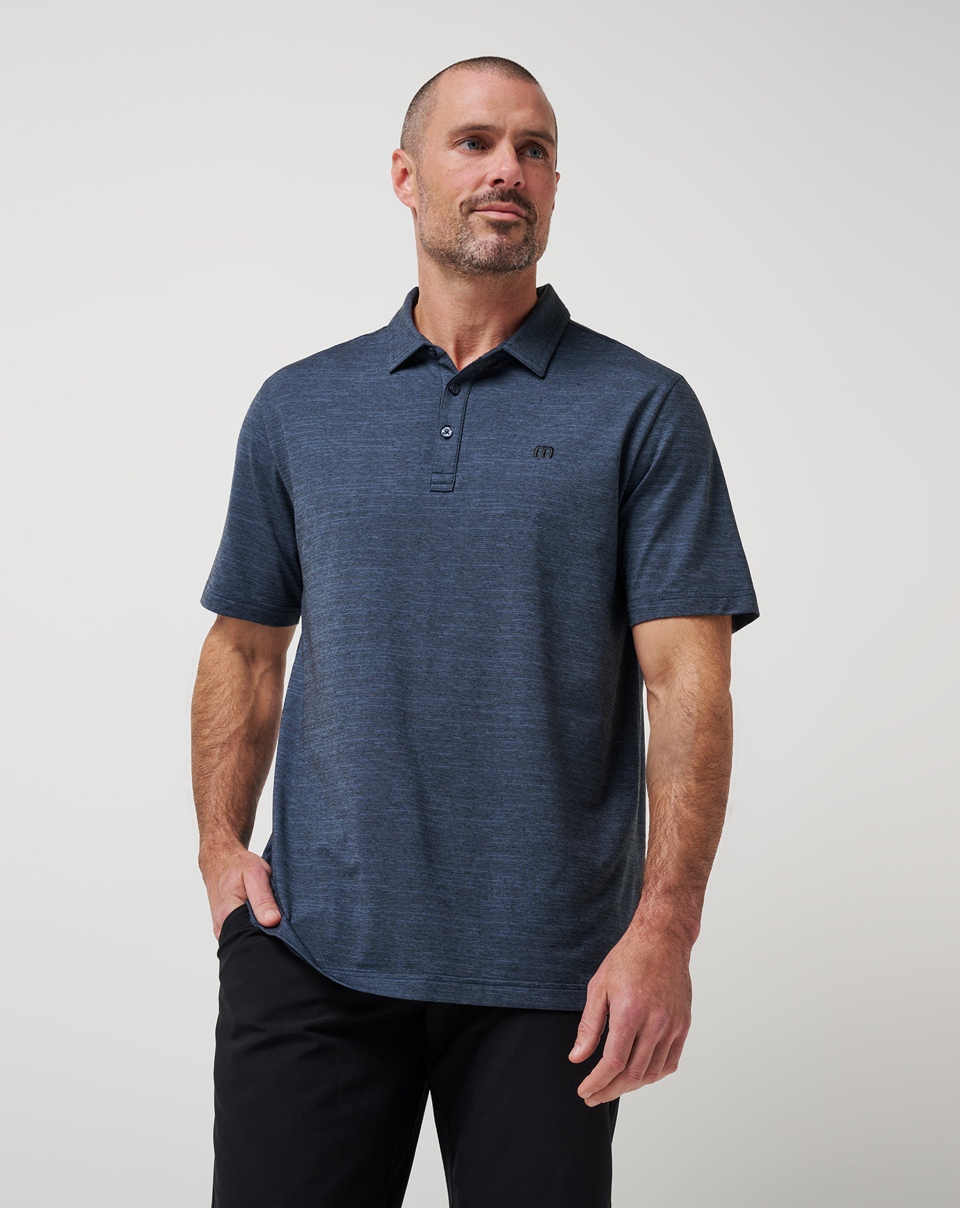 The Heater Polo Men|Golf/Vintage Indigo/Black