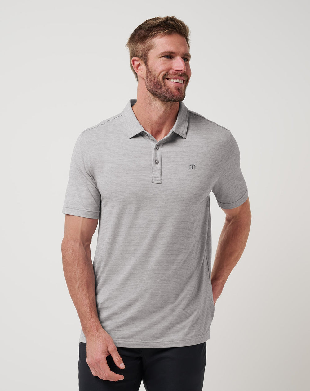 The Heater Polo Men|Golf/Heather Microchip