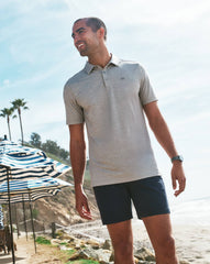 The Heater Polo Men|Golf/Heather Microchip