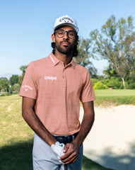 The Heater Polo Men|Golf|New/Dusty Rose