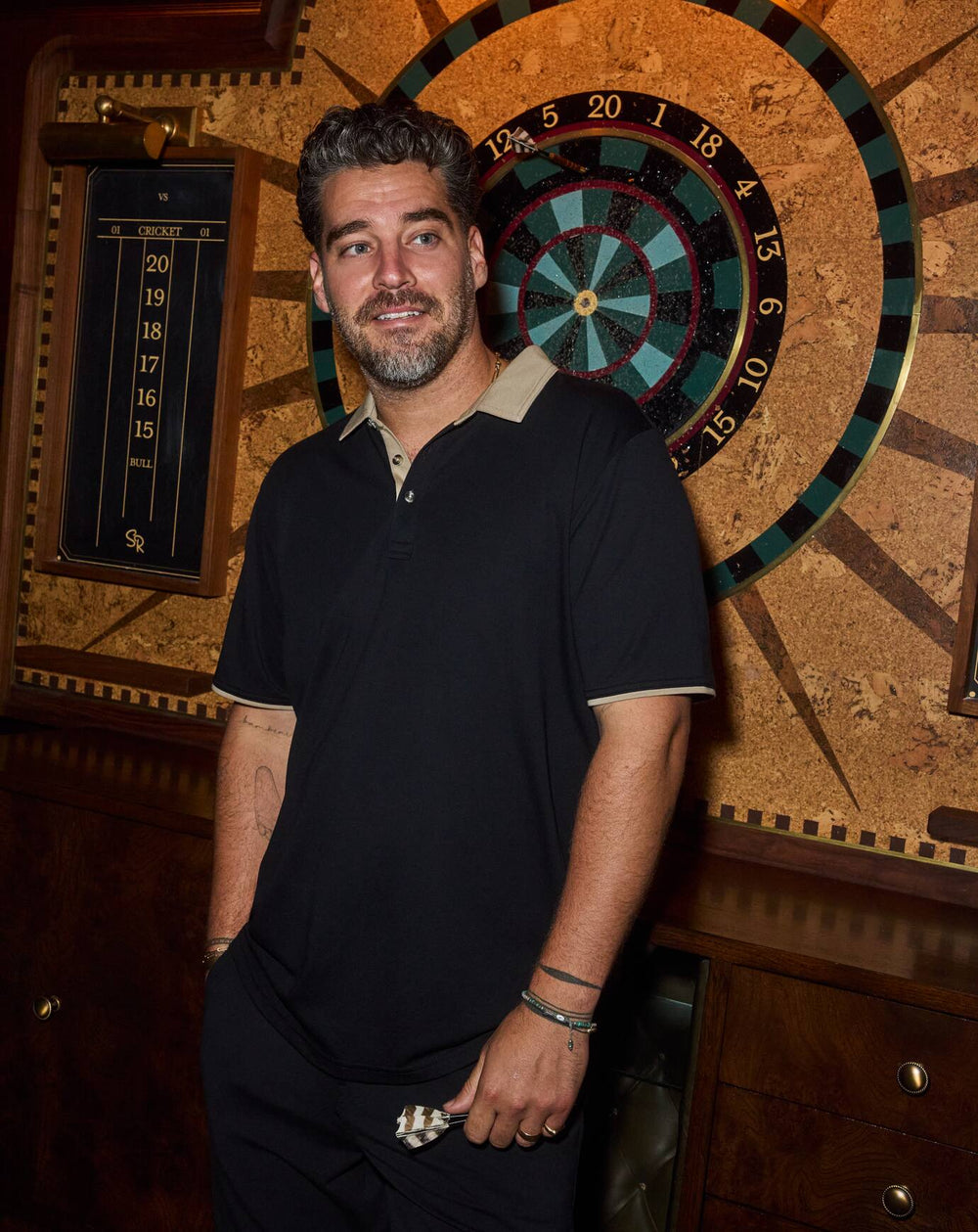 All Day Social Club Polo Men/Black