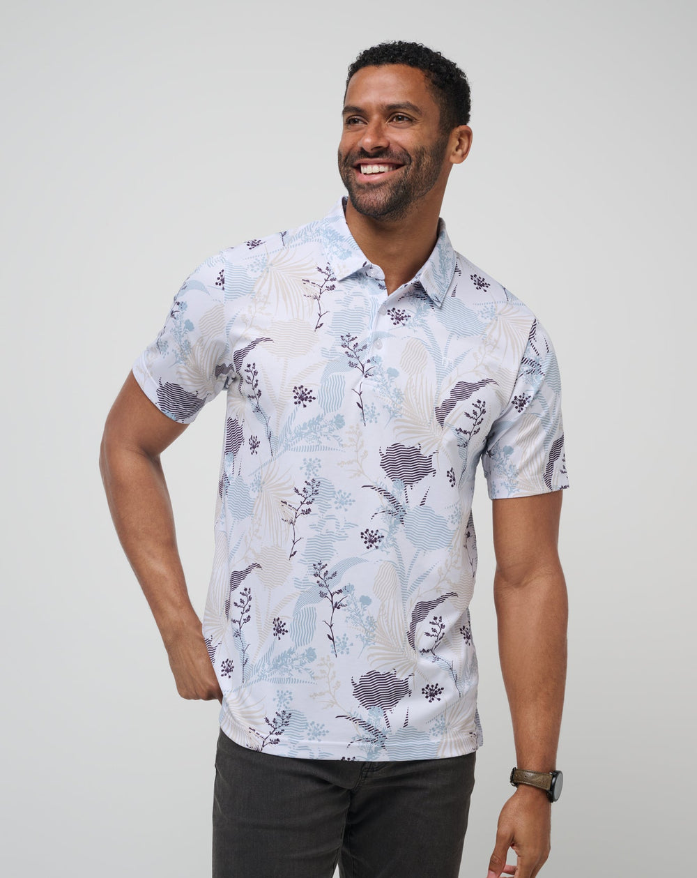 Tropical Fusion Polo Men/White