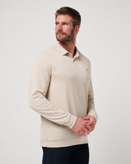 December First Long Sleeve Polo Men/Italian Sand