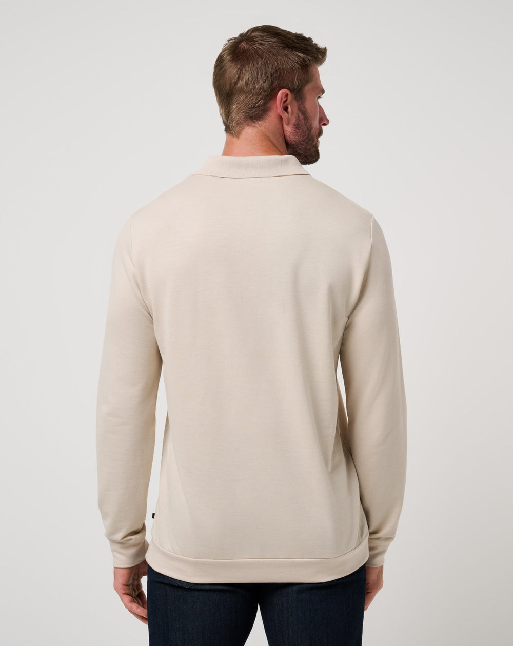 December First Long Sleeve Polo Men/Italian Sand