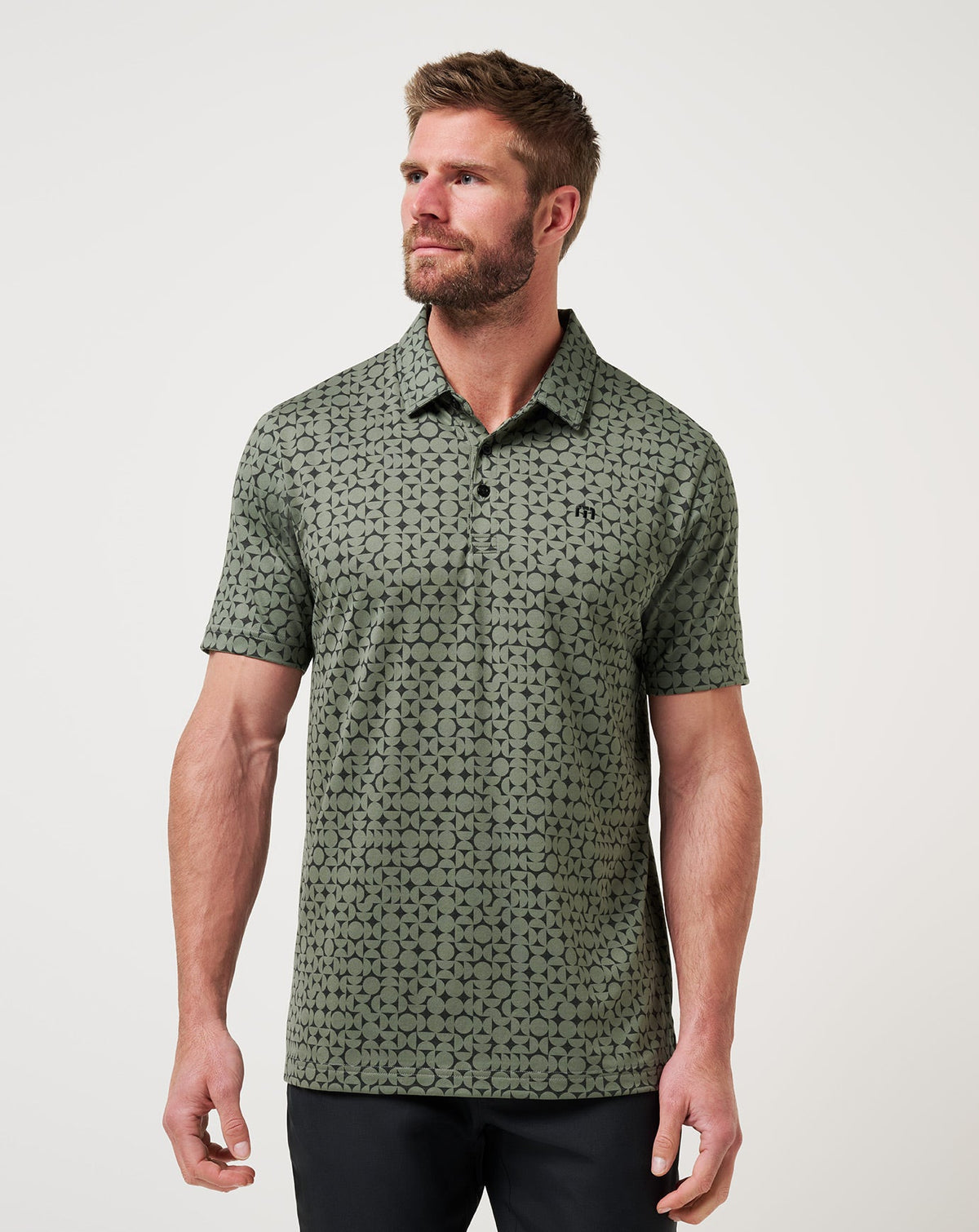 Featherweight Caves Polo Men|Golf/Dark Olive
