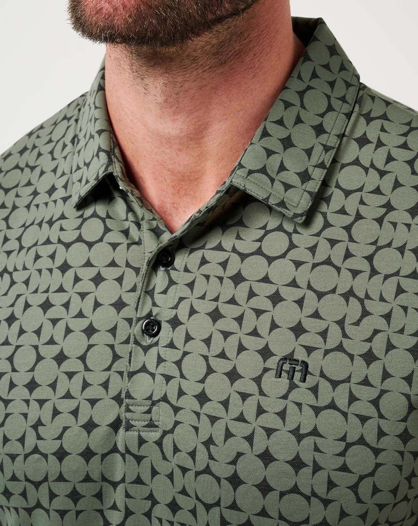 Featherweight Caves Polo Men|Golf/Dark Olive