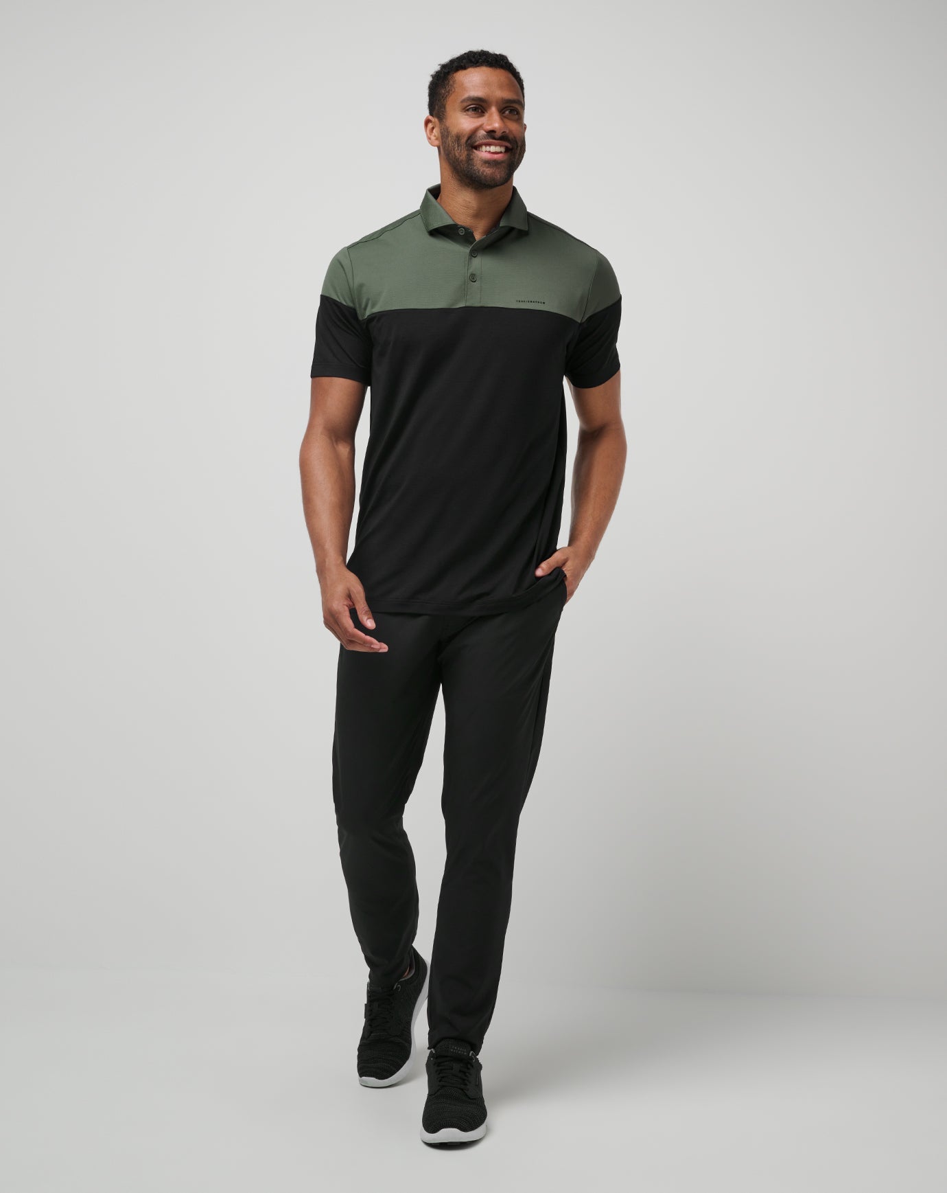 Heater Pro Color Block Polo Men|Golf/Dark Olive