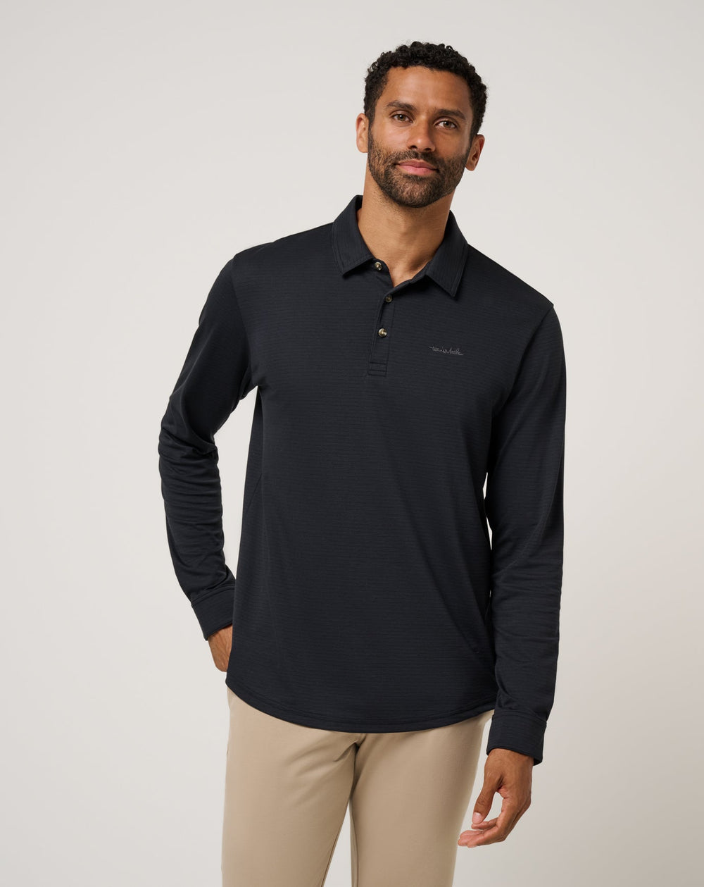 The Zinna 2.0 Long Sleeve Polo Men/Black