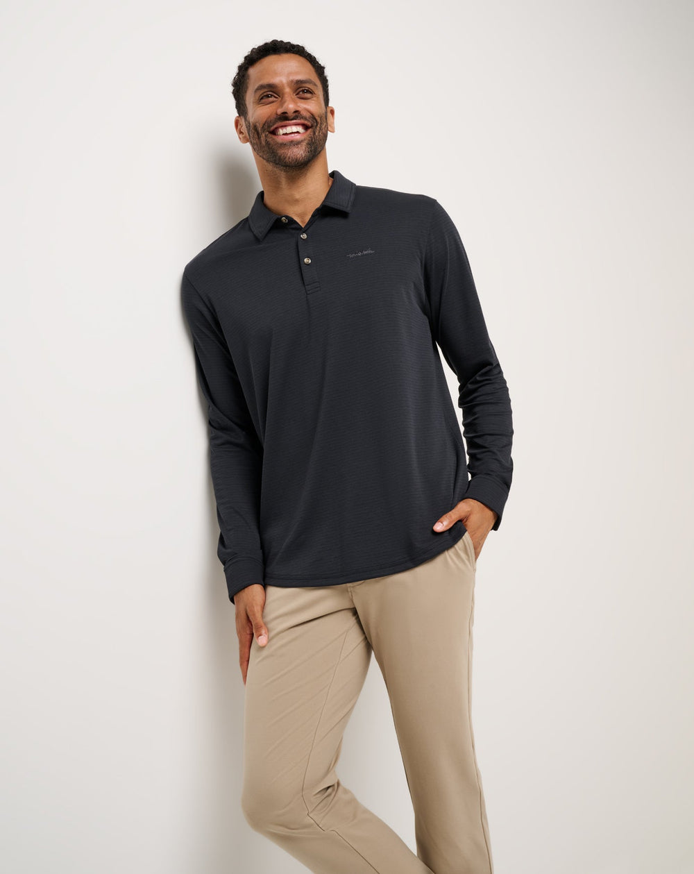 The Zinna 2.0 Long Sleeve Polo Men/Black