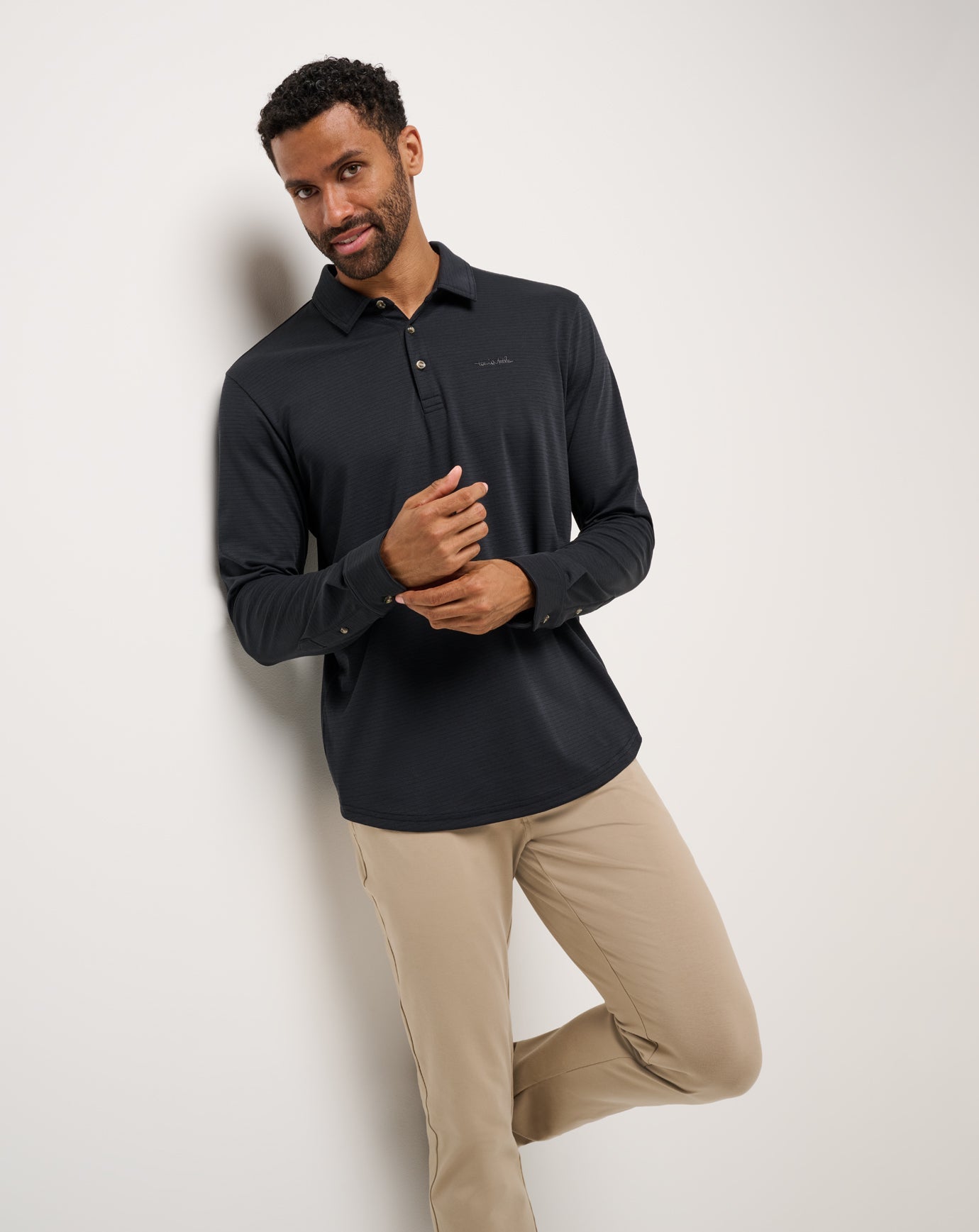The Zinna 2.0 Long Sleeve Polo Men/Black