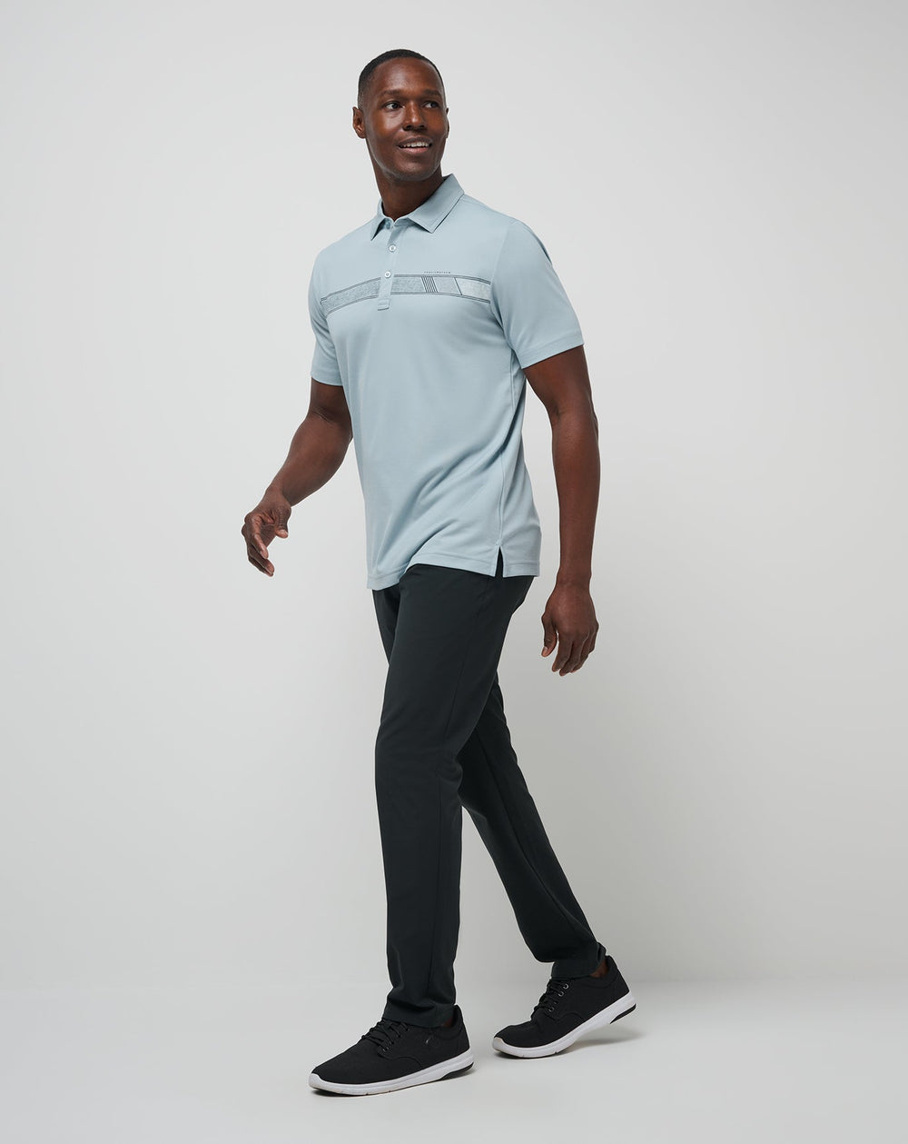 Fresh Catch Polo Men/Heather Dusty Blue