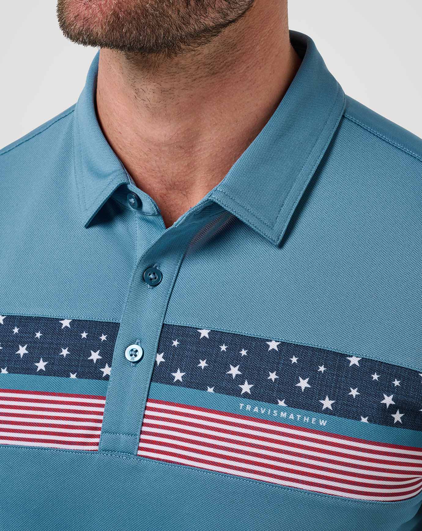 Good Good Patriot Polo Men|Golf/Captains Blue