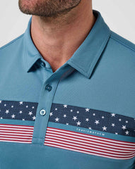 Good Good Patriot Polo Men|Golf/Captains Blue