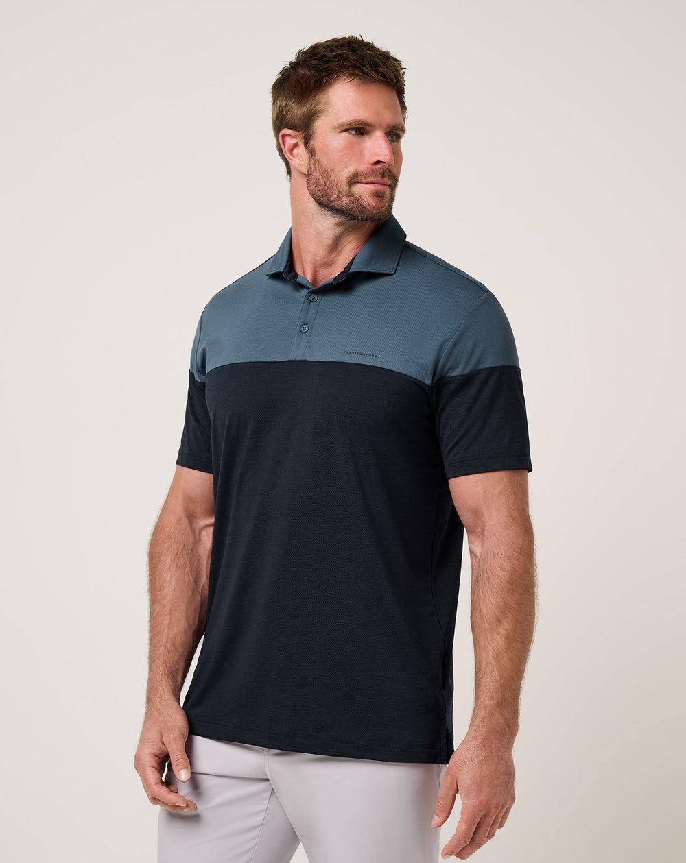 Heater Pro Color Block Polo Men|Golf/Bering Sea