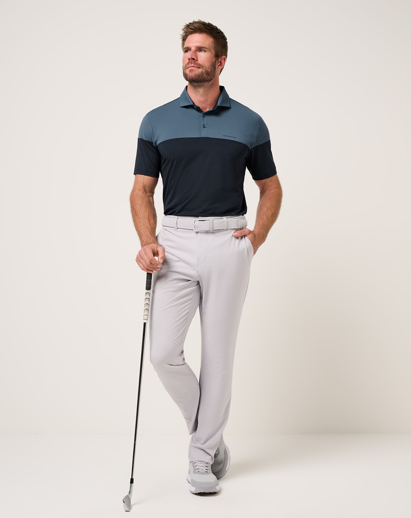 Heater Pro Color Block Polo Men|Golf/Bering Sea