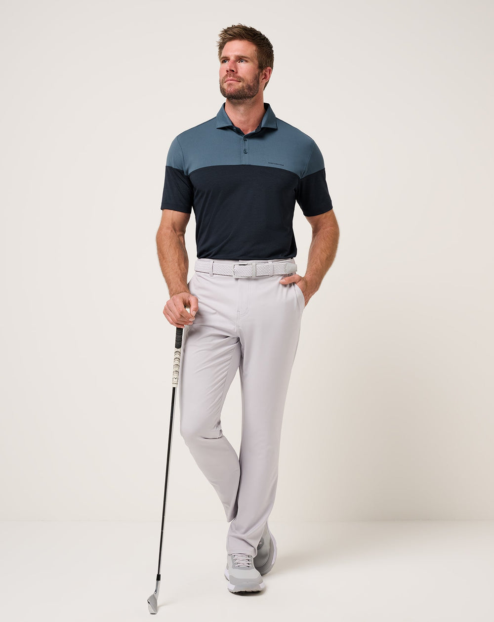 Heater Pro Color Block Polo Men|Golf/Bering Sea