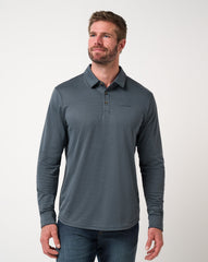 The Zinna 2.0 Long Sleeve Polo Men/Mood Indigo/Vintage Indigo