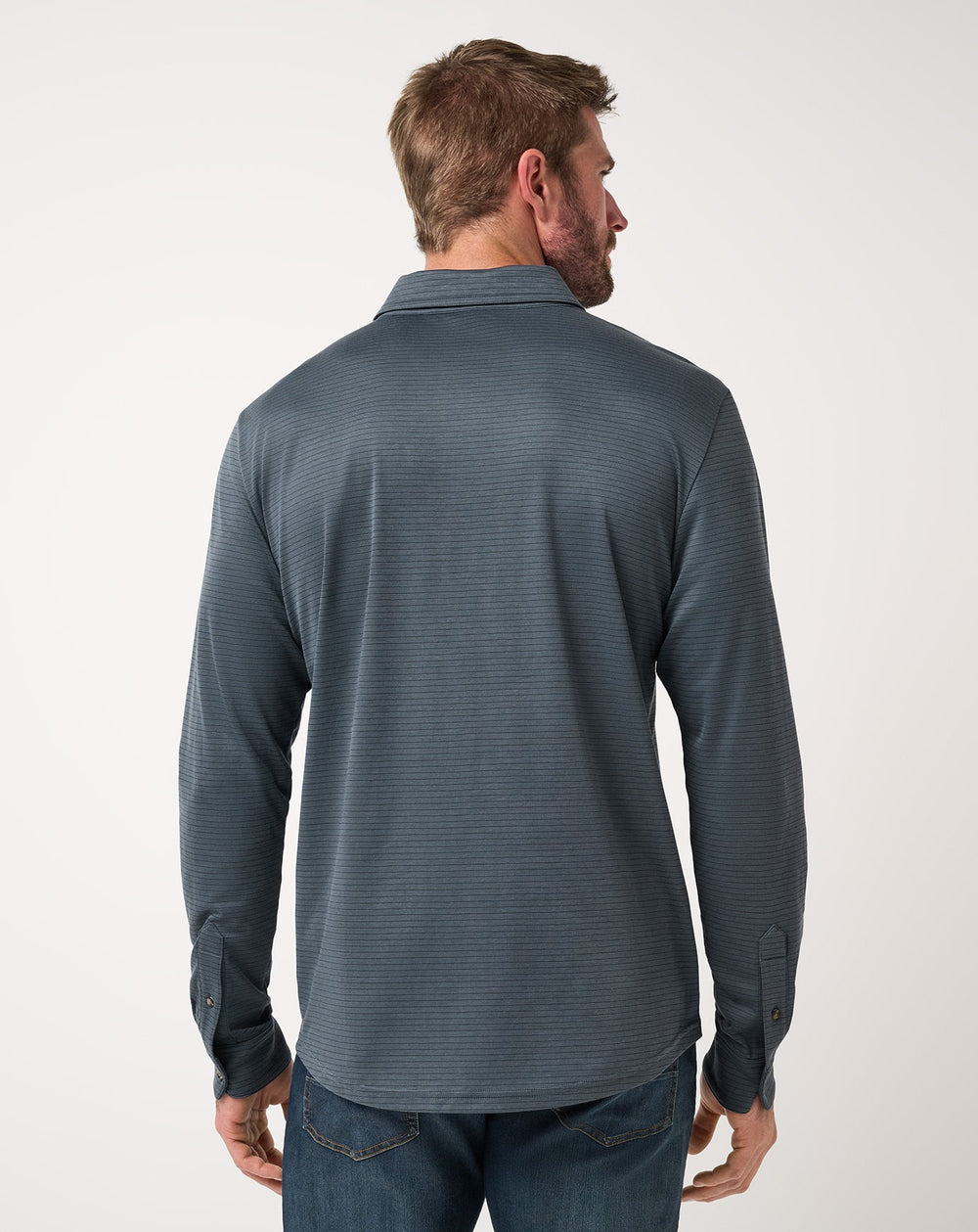 The Zinna 2.0 Long Sleeve Polo Men/Mood Indigo/Vintage Indigo