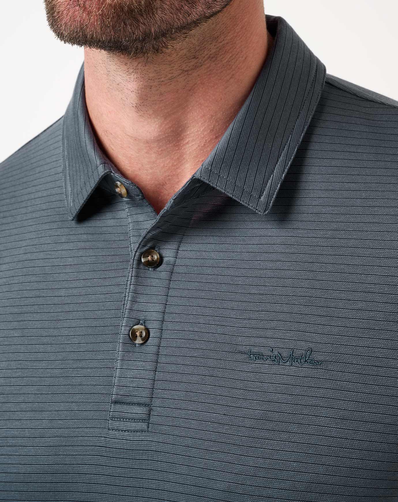 The Zinna 2.0 Long Sleeve Polo Men/Mood Indigo/Vintage Indigo