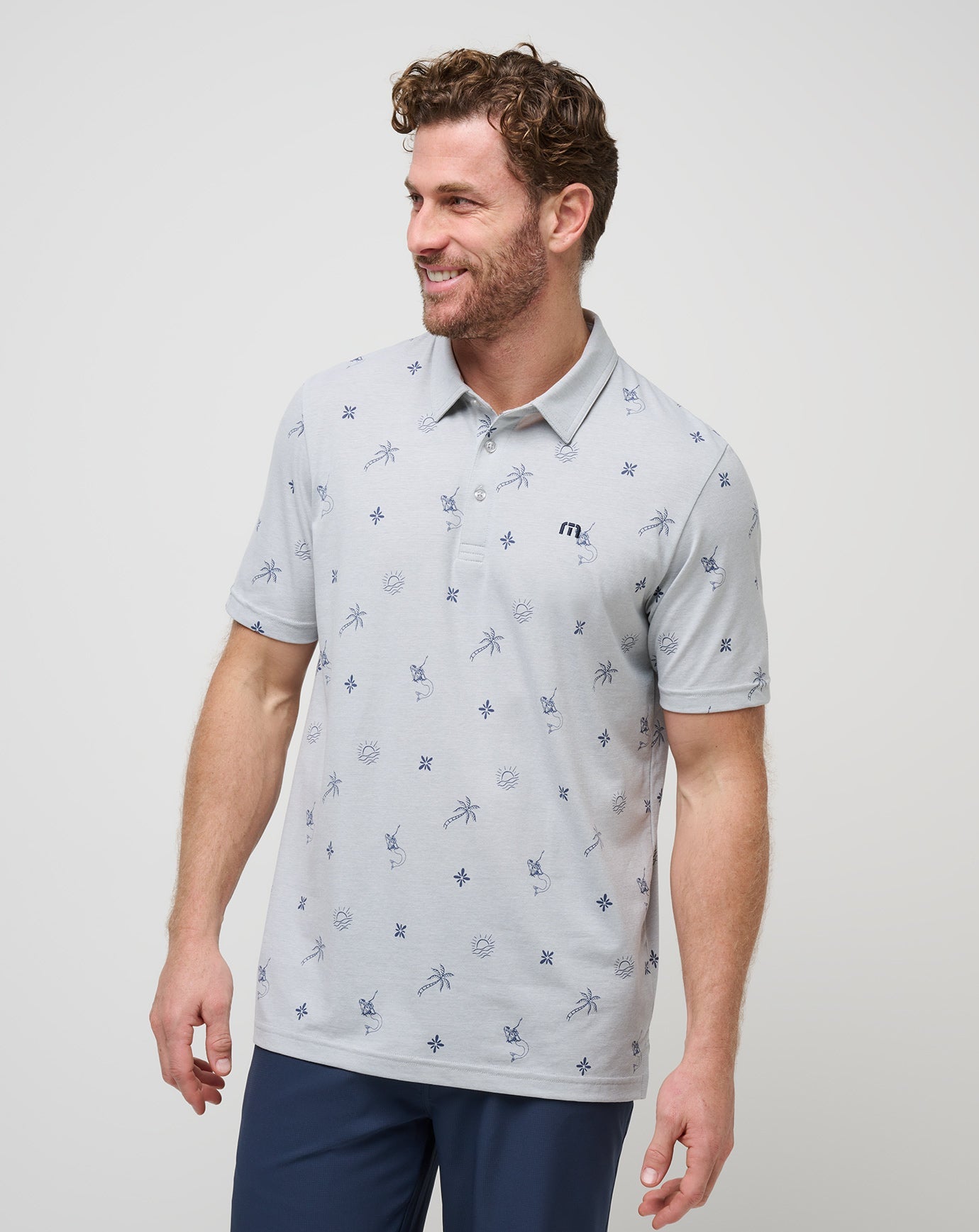 Cove Dive Polo Men/Heather Light Grey