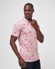 Coconut Palm Polo Men/Heather Blush