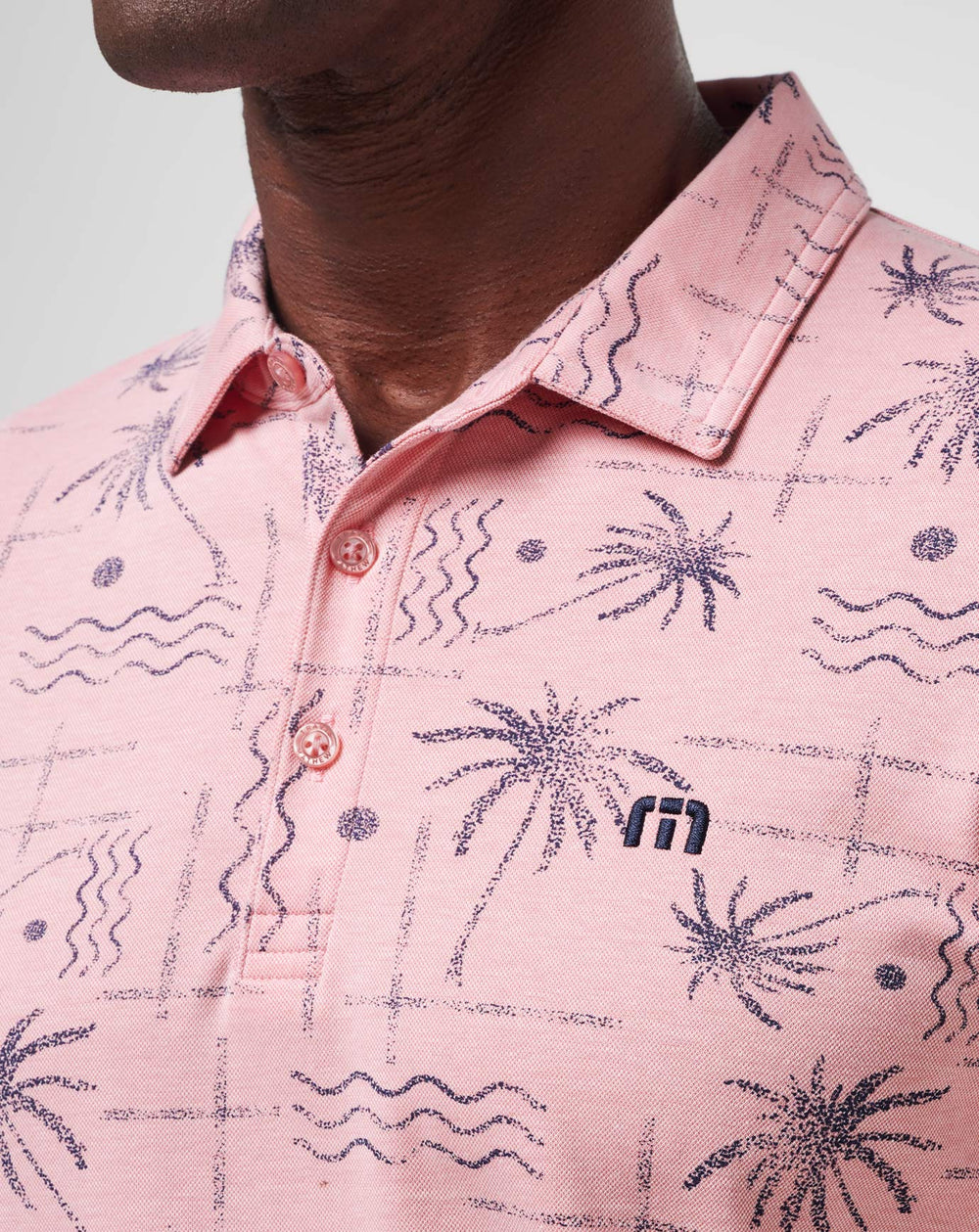 Coconut Palm Polo Men/Heather Blush