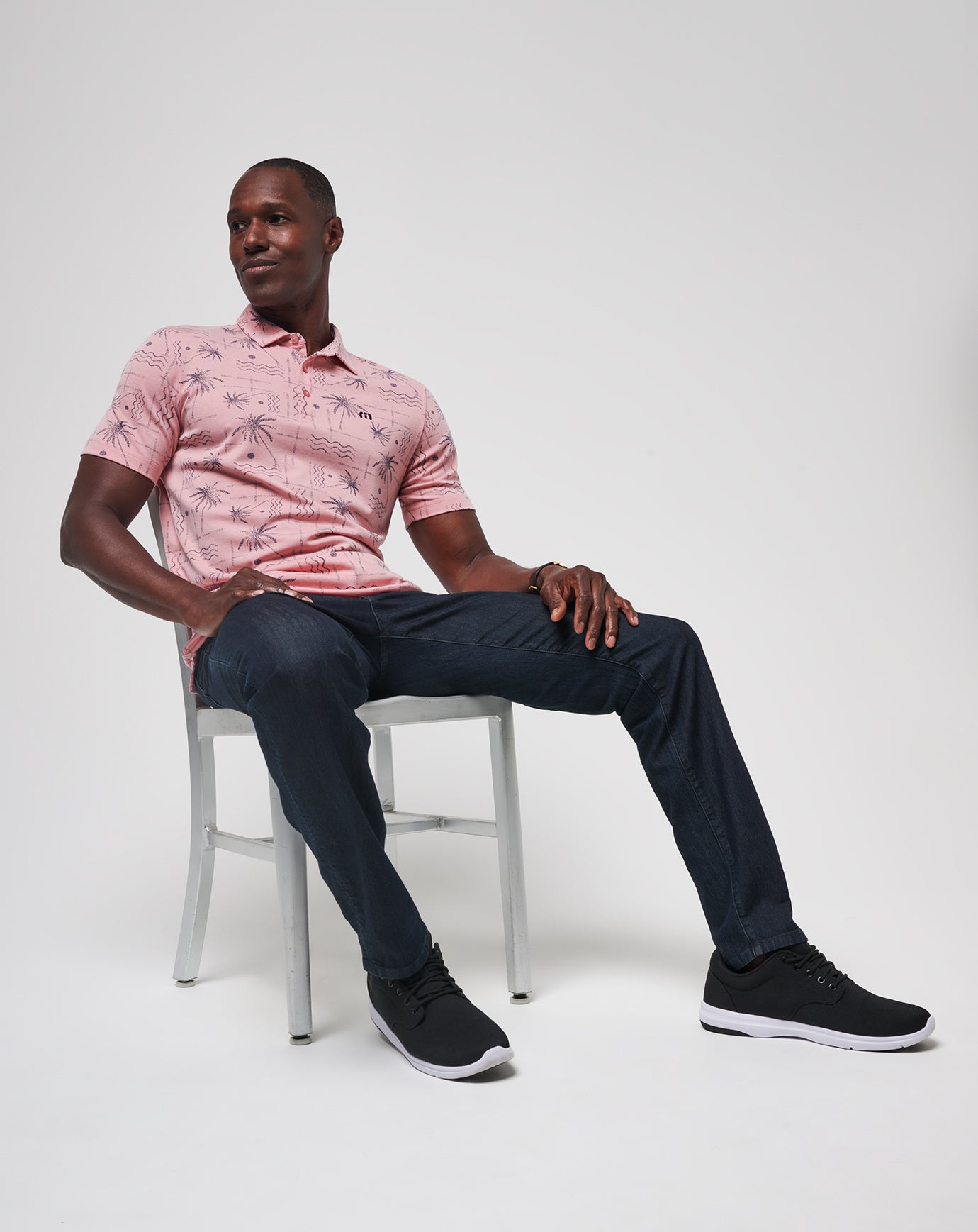Coconut Palm Polo Men/Heather Blush