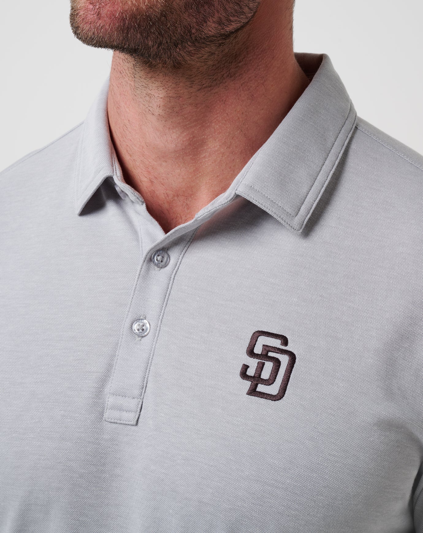 San Diego Padres Playoff Pitch Polo Men|Game Day|New/Heather Grey