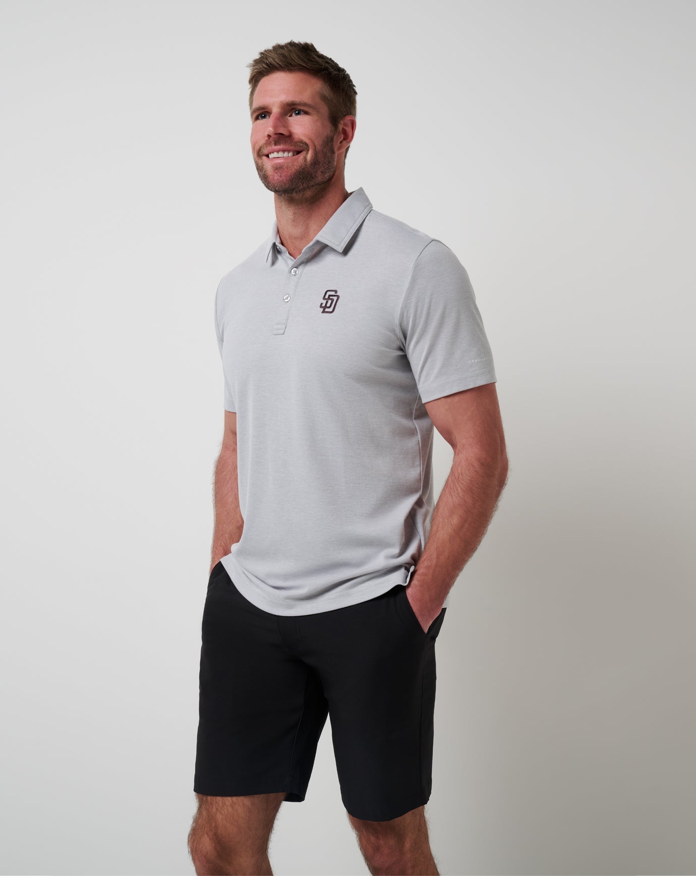 San Diego Padres Playoff Pitch Polo Men|Game Day|New/Heather Grey