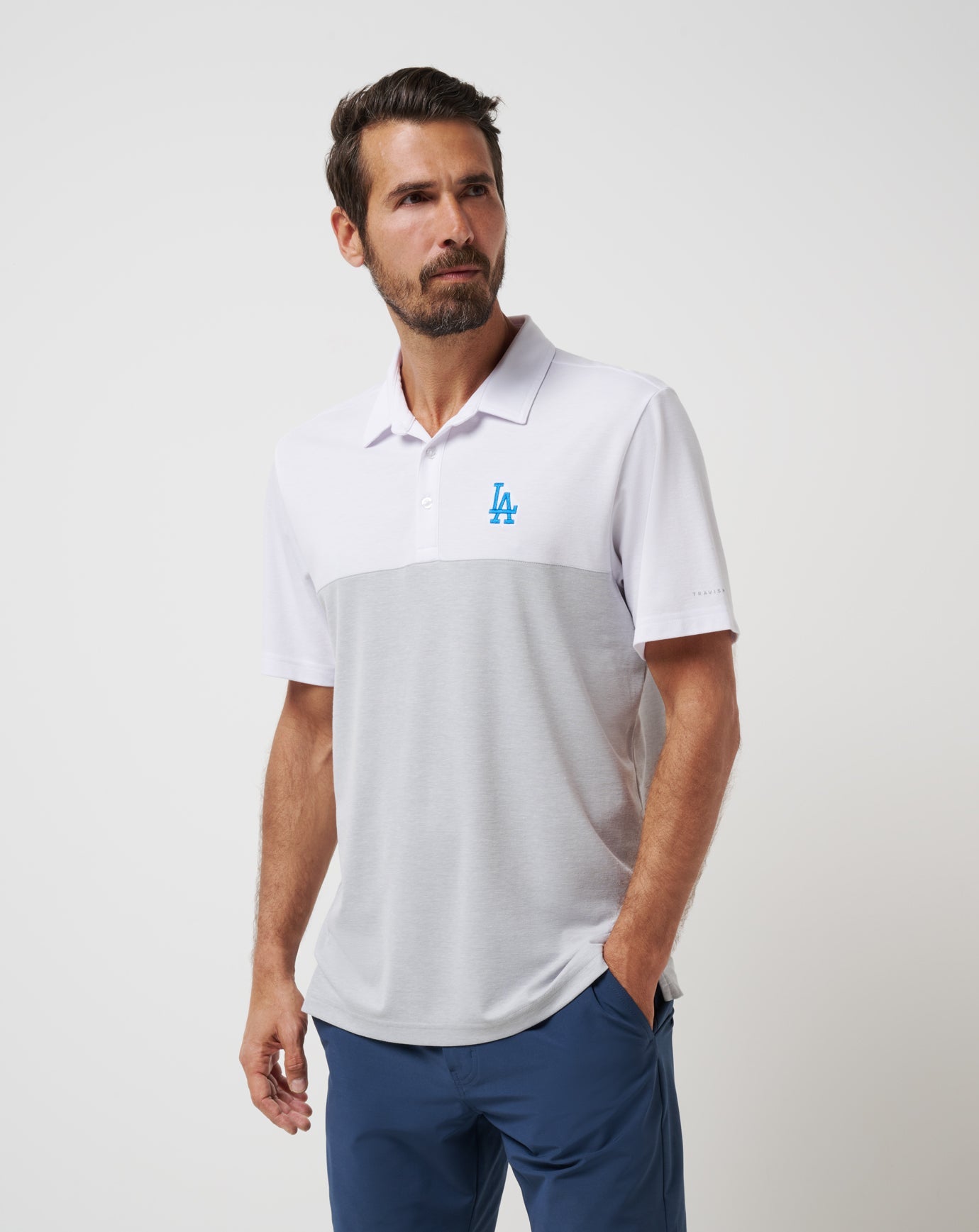 Los Angeles Dodgers Home Run Leader Polo Men|Game Day|New/White/Heather Grey